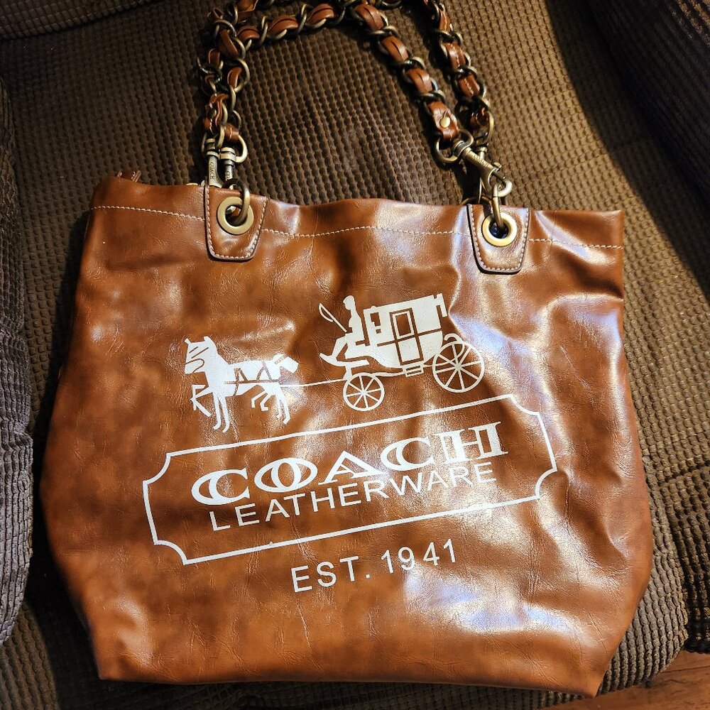COACH Brown Tote Rare Awesome Piece
